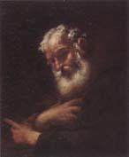 unknow artist Study of a bearded old man,possibly a hermit,half-length oil painting picture